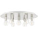 Hillview 7 Light 24 inch Brushed Nickel Flush Mount Ceiling Light