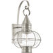 Newburyport 1 Light 21 inch Brushed Nickel Outdoor Wall Lantern