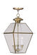 Westover 3 Light 12 inch Antique Brass Large Outdoor Pendant Lantern