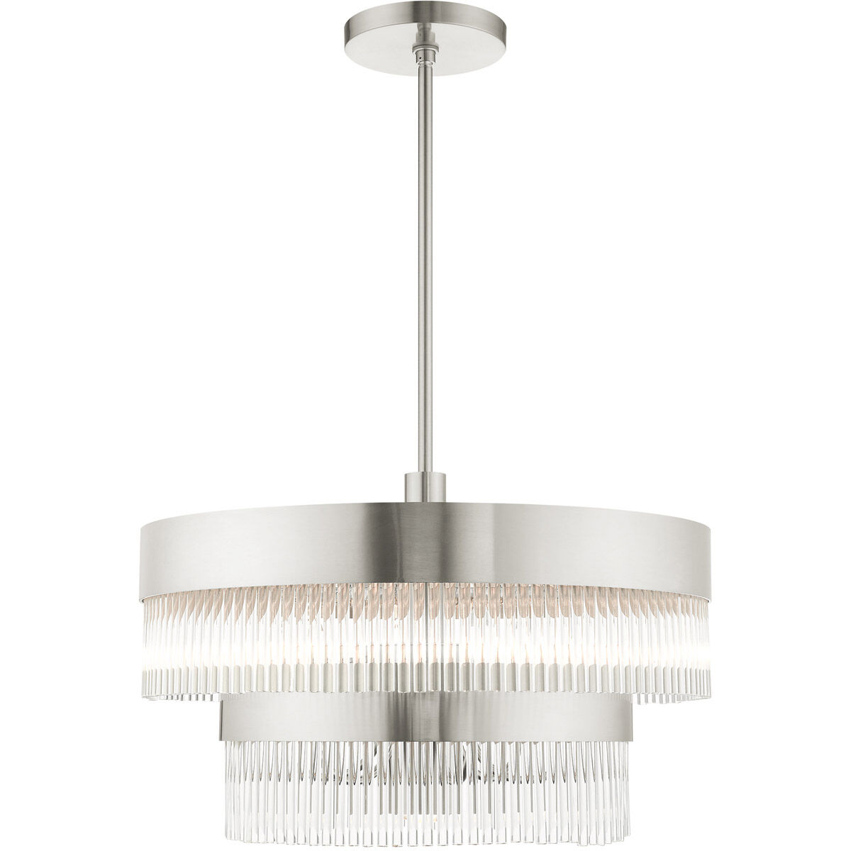 Nowrich 7 Light 24 inch Brushed Nickel Chandelier Ceiling Light