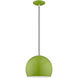 Allison 1 Light 10 inch Shiny Apple Green Mini Pendant Ceiling Light