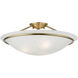 Newburgh 3 Light 20 inch Antique Brass Semi-Flush Ceiling Light
