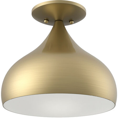 Amador 1 Light 10 inch Antique Brass Semi-Flush Mount Ceiling Light
