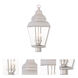 Exeter 3 Light 28.25 inch Brushed Nickel Outdoor Post Top Lantern