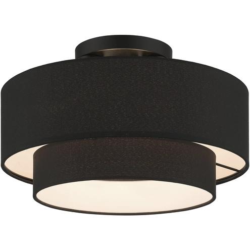 Livex Lighting 50272-04 Bainbridge 3 Light 15 inch Black Semi Livex Lighting 50272-04 Bainbridge 3 Light 15 inch Black Semi