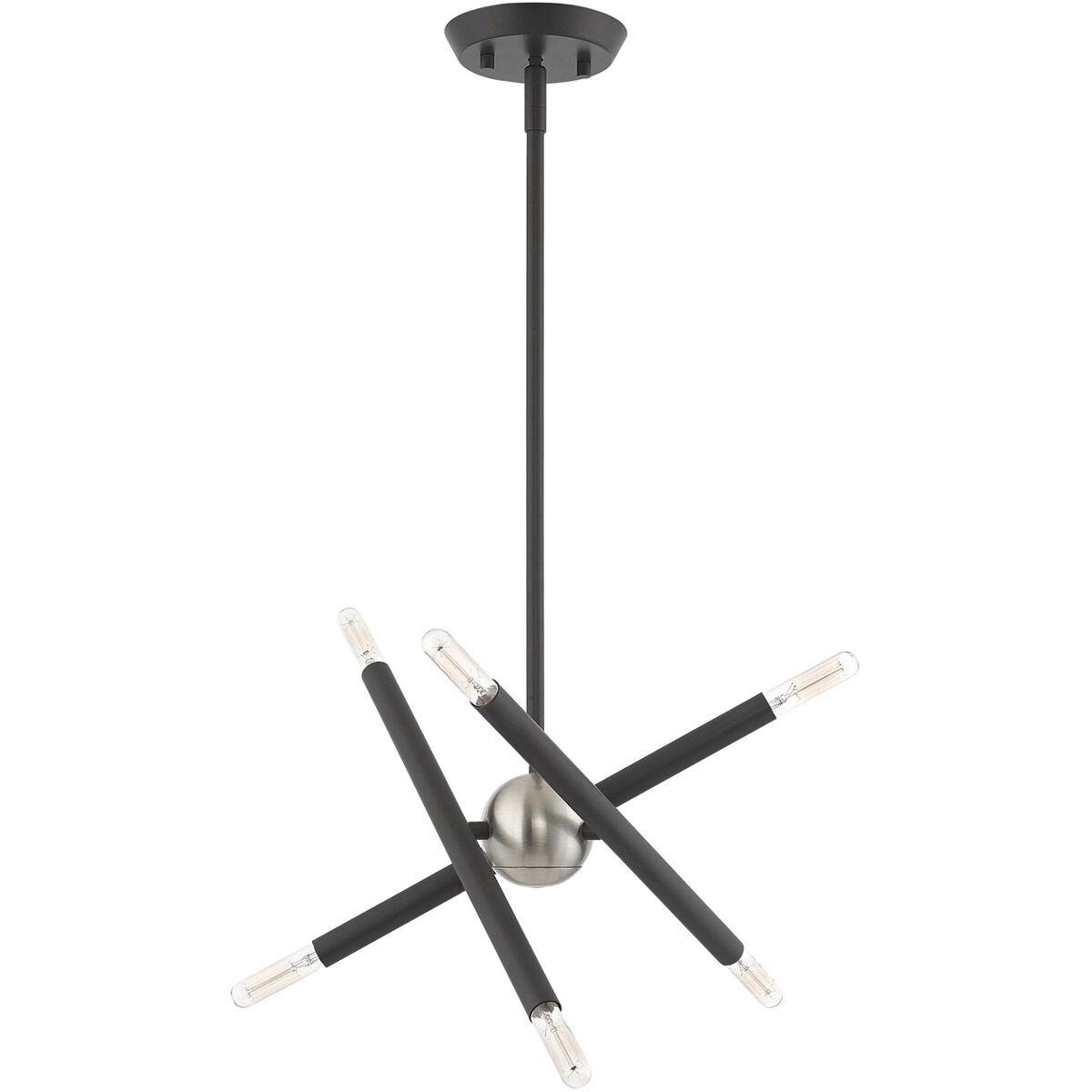 Soho 6 Light 12.5 inch Scandinavian Gray Chandelier Ceiling Light