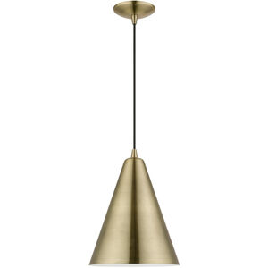 Dulce 1 Light 10 inch Antique Brass Pendant Ceiling Light