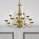 Williamsburgh 12 Light 26 inch Antique Brass Chandelier Ceiling Light