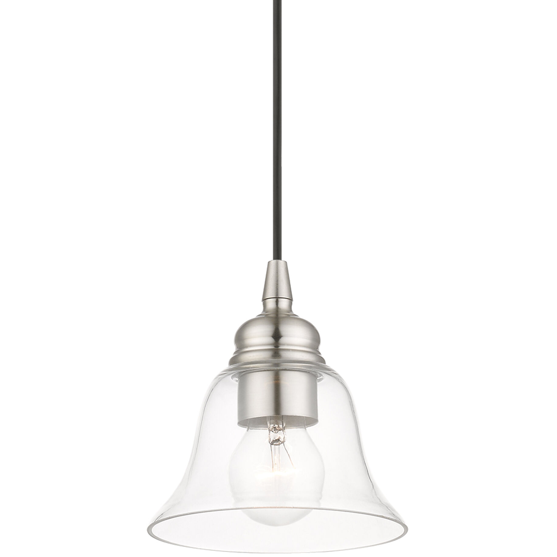 Moreland 1 Light 6 inch Brushed Nickel Single Pendant Ceiling Light, Single
