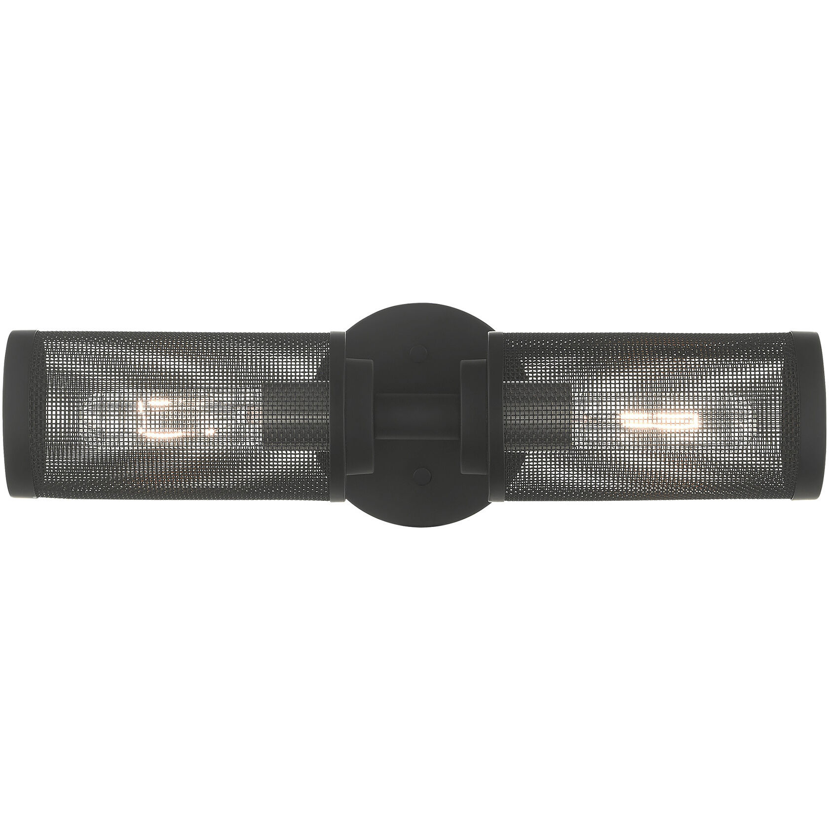 Industro 2 Light 5 inch Black with Brushed Nickel Accents Sconce Wall Light