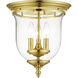 Legacy 3 Light 11.5 inch Polished Brass Flush Mount Ceiling Light
