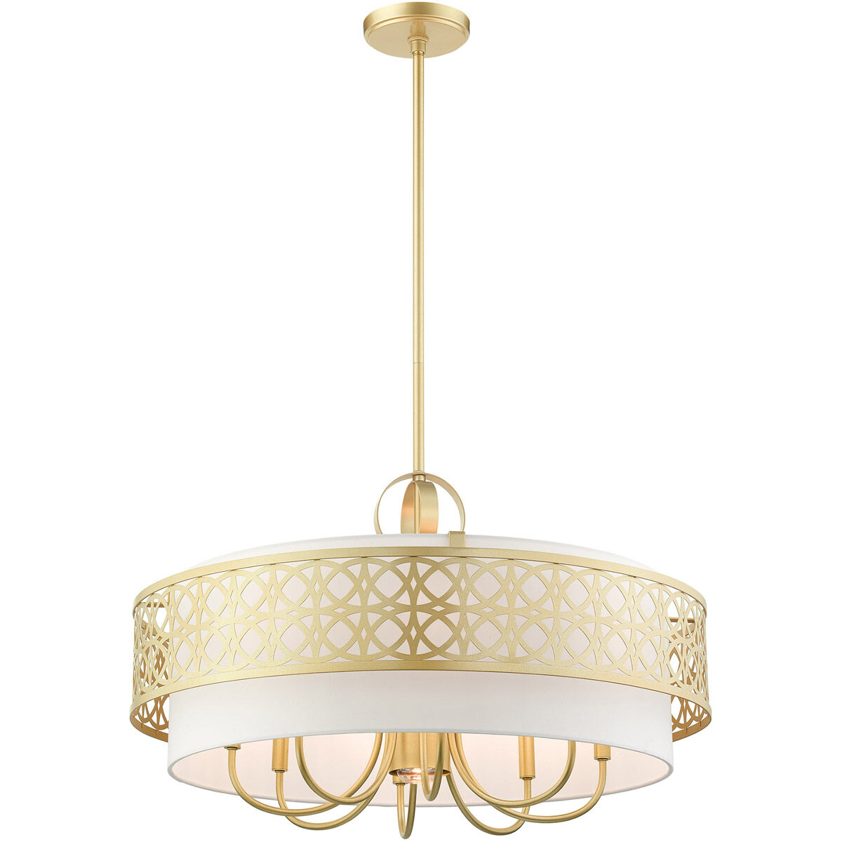 Calinda 9 Light 30 inch Soft Gold Pendant Chandelier Ceiling Light