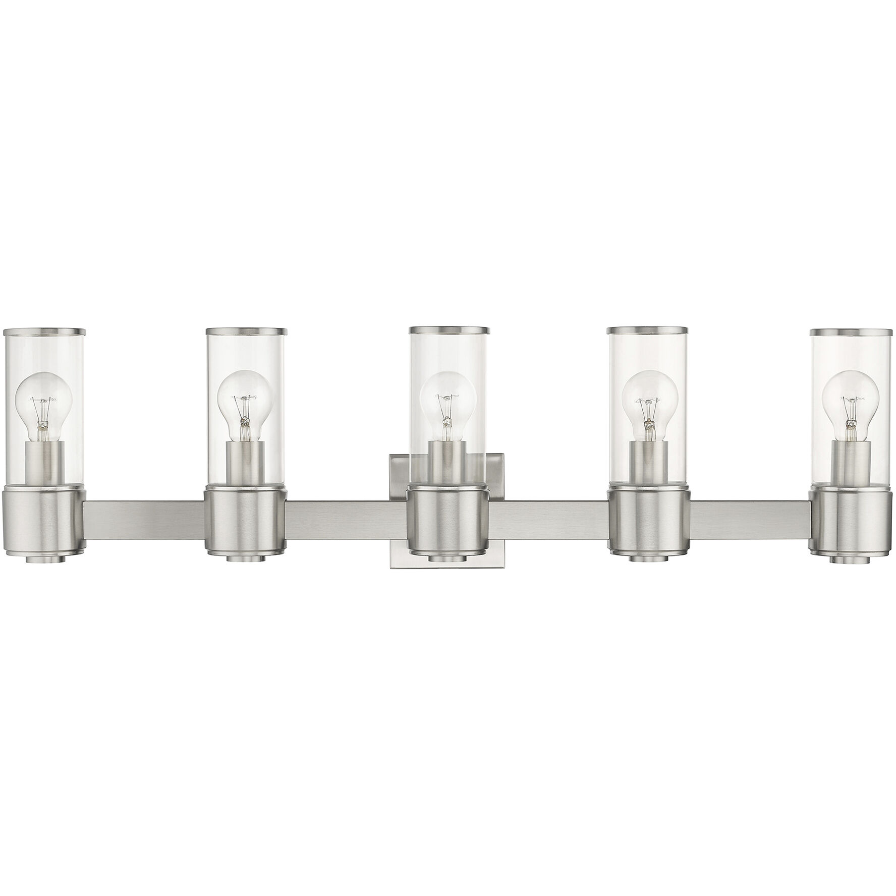 Quincy 5 Light 35.5 inch Brushed Nickel Vanity Wall Sconce Wall Light, Large