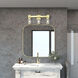 Quincy 3 Light 22.5 inch Polished Brass Vanity Wall Sconce Wall Light