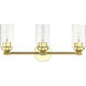 Whittier 3 Light 22 inch Polished Brass Vanity Sconce Wall Light