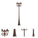 Oxford 3 Light 87 inch Imperial Bronze Outdoor 3 Head Post