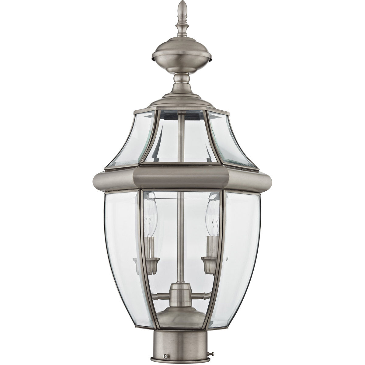 Monterey 2 Light 22 inch Brushed Nickel Outdoor Post Top Lantern
