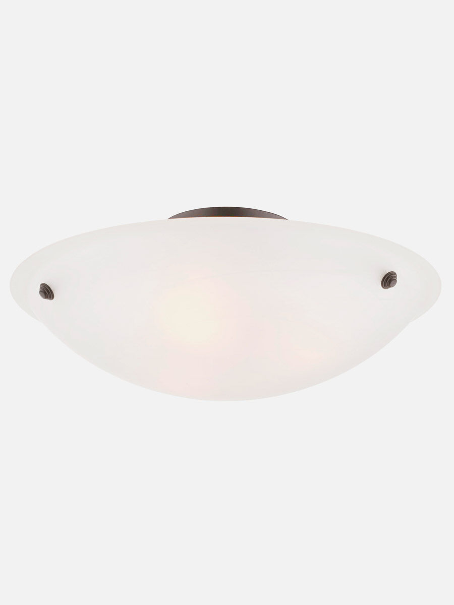 Oasis 3 Light 20 inch Bronze Semi-Flush Mount Ceiling Light