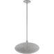 Dublin 1 Light 16 inch Nordic Gray with Brushed Nickel Accents Pendant Ceiling Light