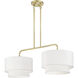 Manorwood 2 Light 35 inch Soft Gold Linear Chandelier Ceiling Light