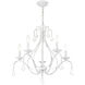 Caterina 5 Light 24 inch Antique White with Clear Crystals Chandelier Ceiling Light