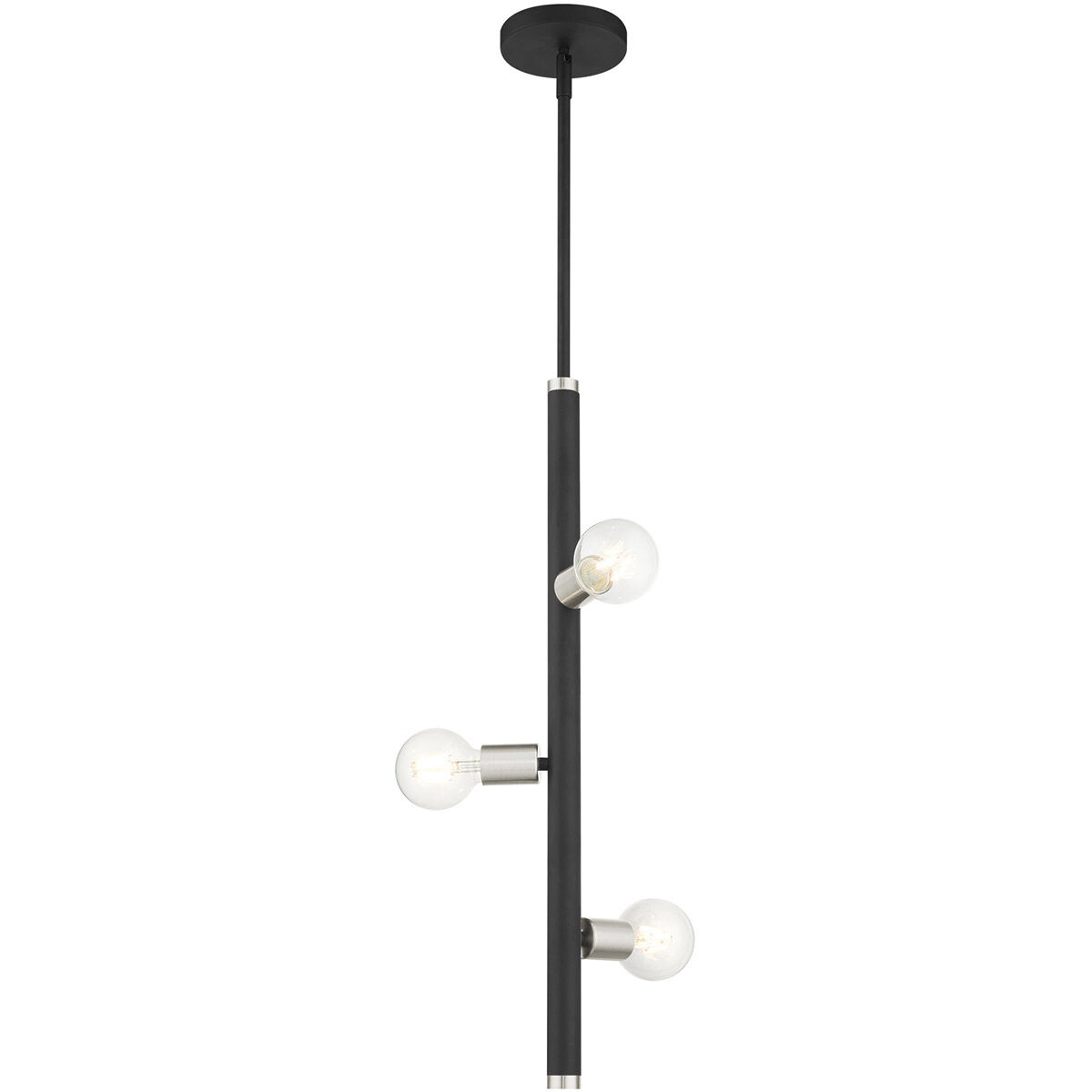 Bannister 3 Light 6 inch Black Pendant Ceiling Light