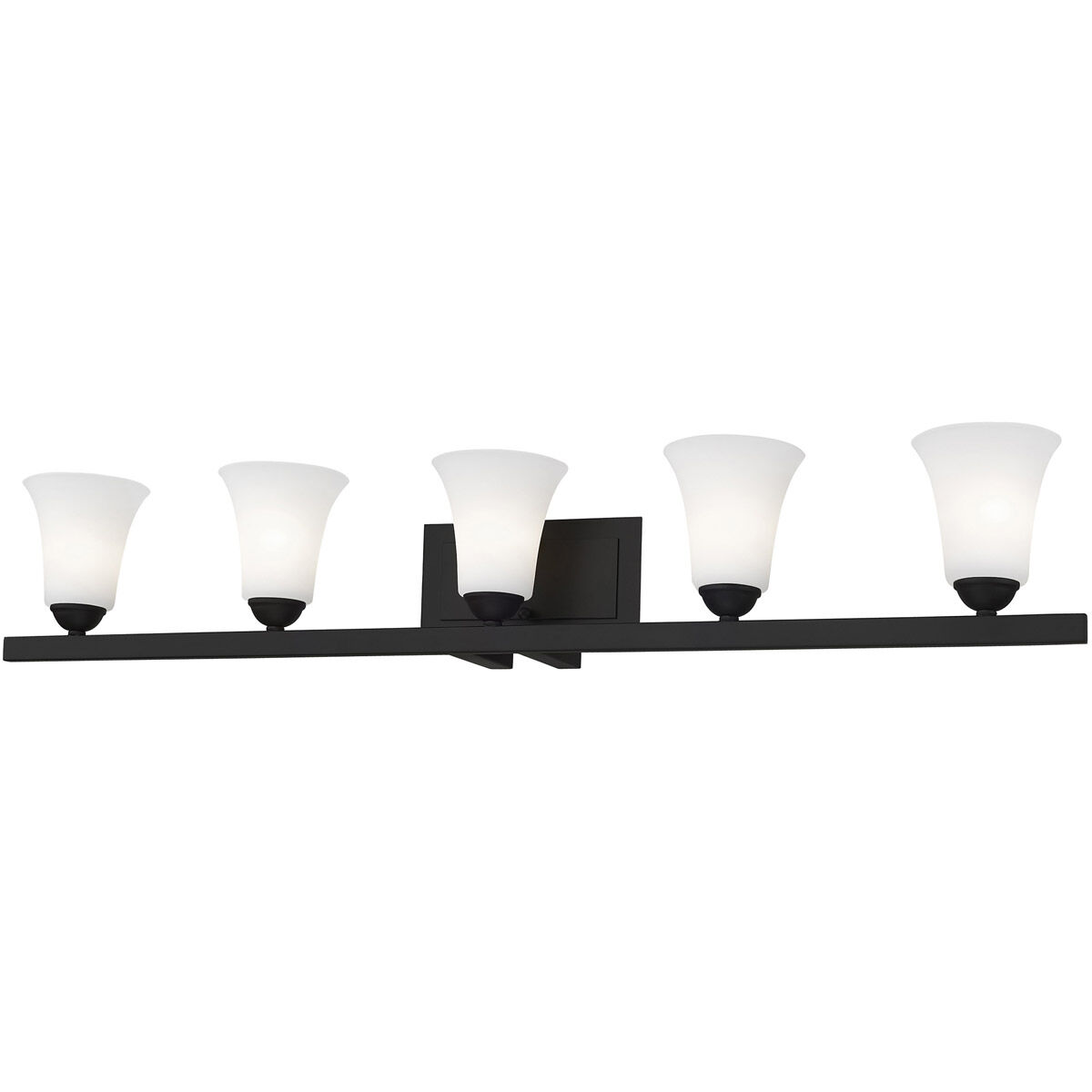 Ridgedale 5 Light 43 inch Black Bath Vanity Wall Light