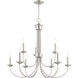 Estate 9 Light 30 inch Brushed Nickel Chandelier Ceiling Light