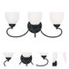 Brookside 3 Light 22.75 inch Black Bath Vanity Wall Light