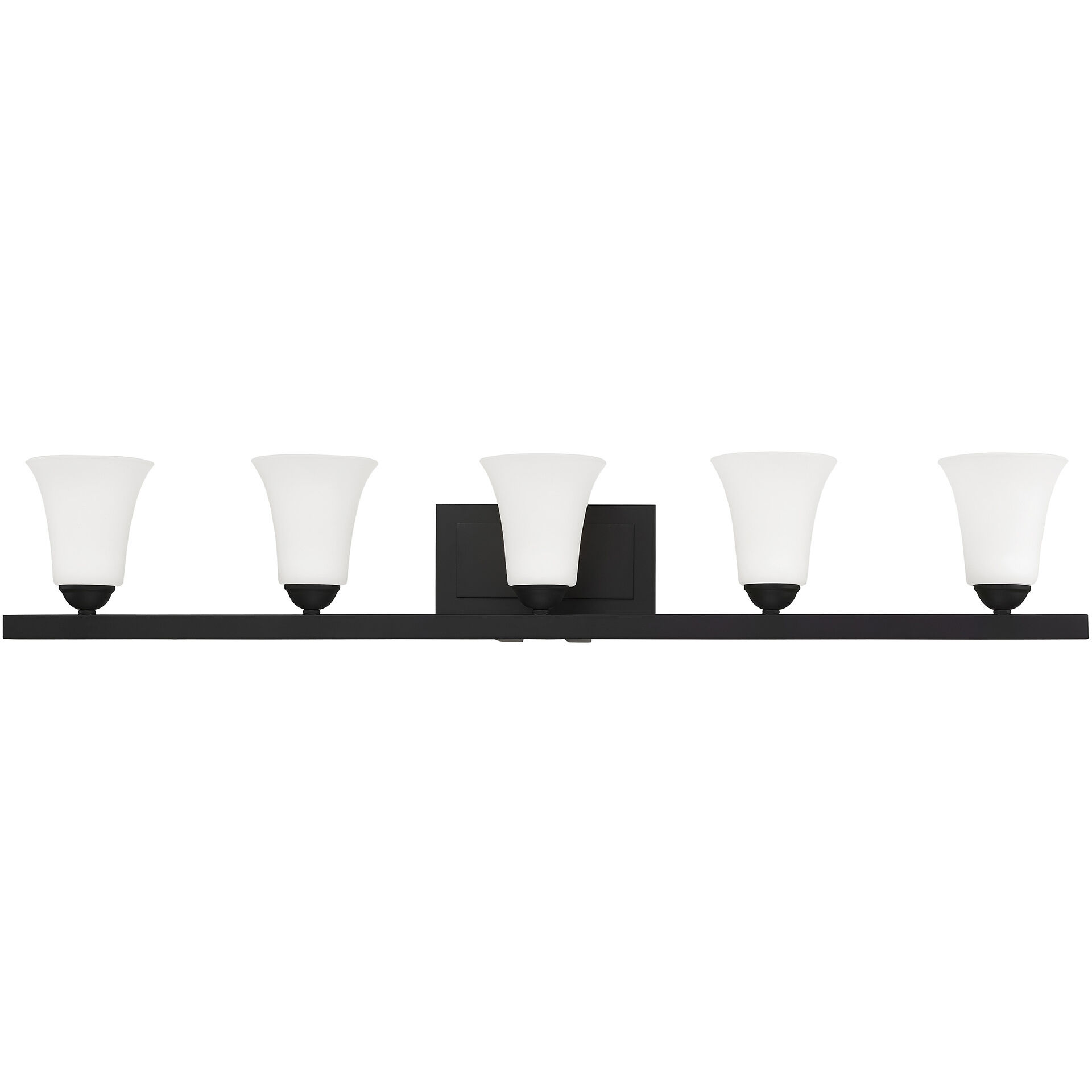 Ridgedale 5 Light 43 inch Black Bath Vanity Wall Light