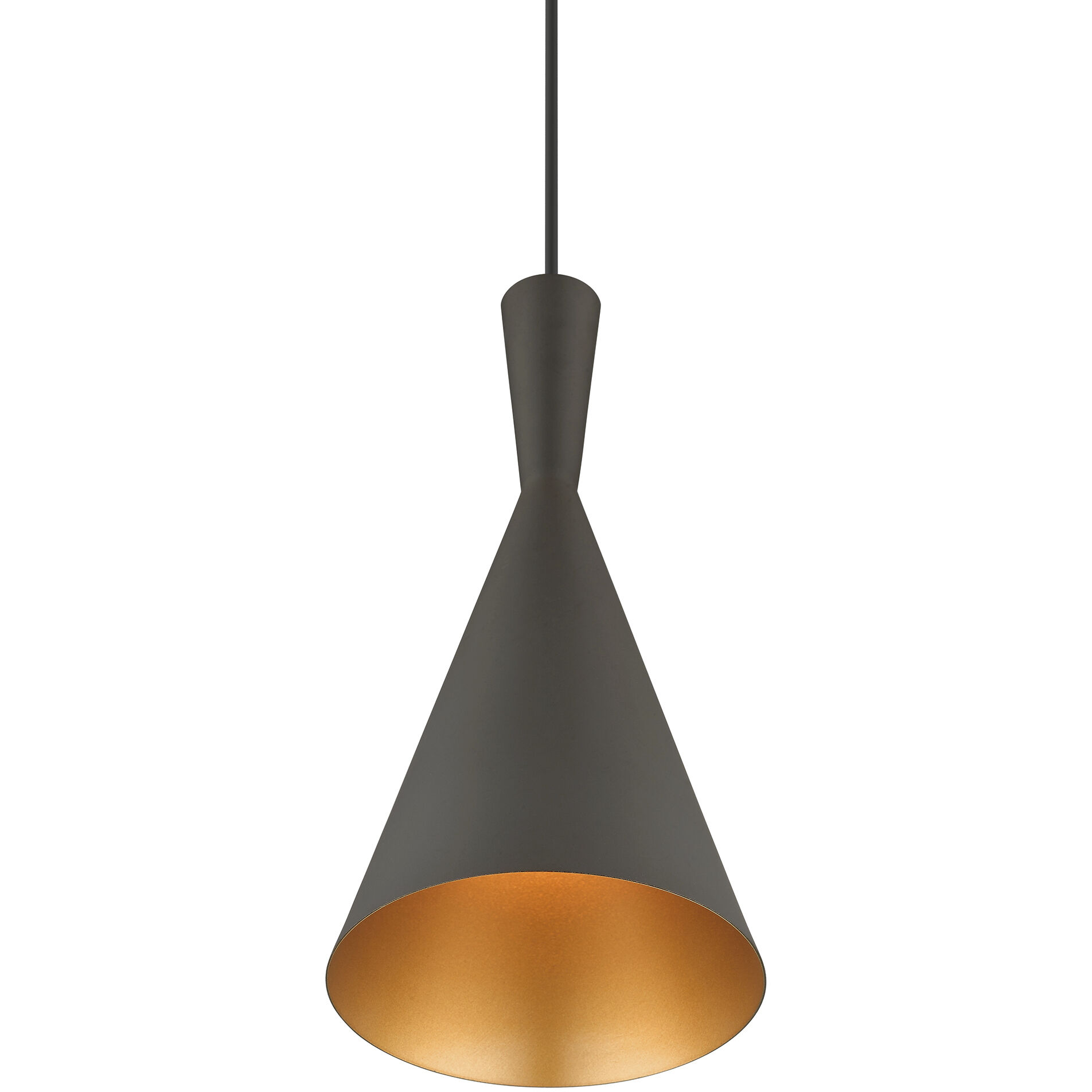 Waldorf 1 Light 7.25 inch Bronze with Antique Brass Finish Accents Pendant Ceiling Light in Bronze with Antique Brass Accent