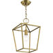 Devone 1 Light 10 inch Antique Brass Convertible Semi Flush/Lantern Ceiling Light