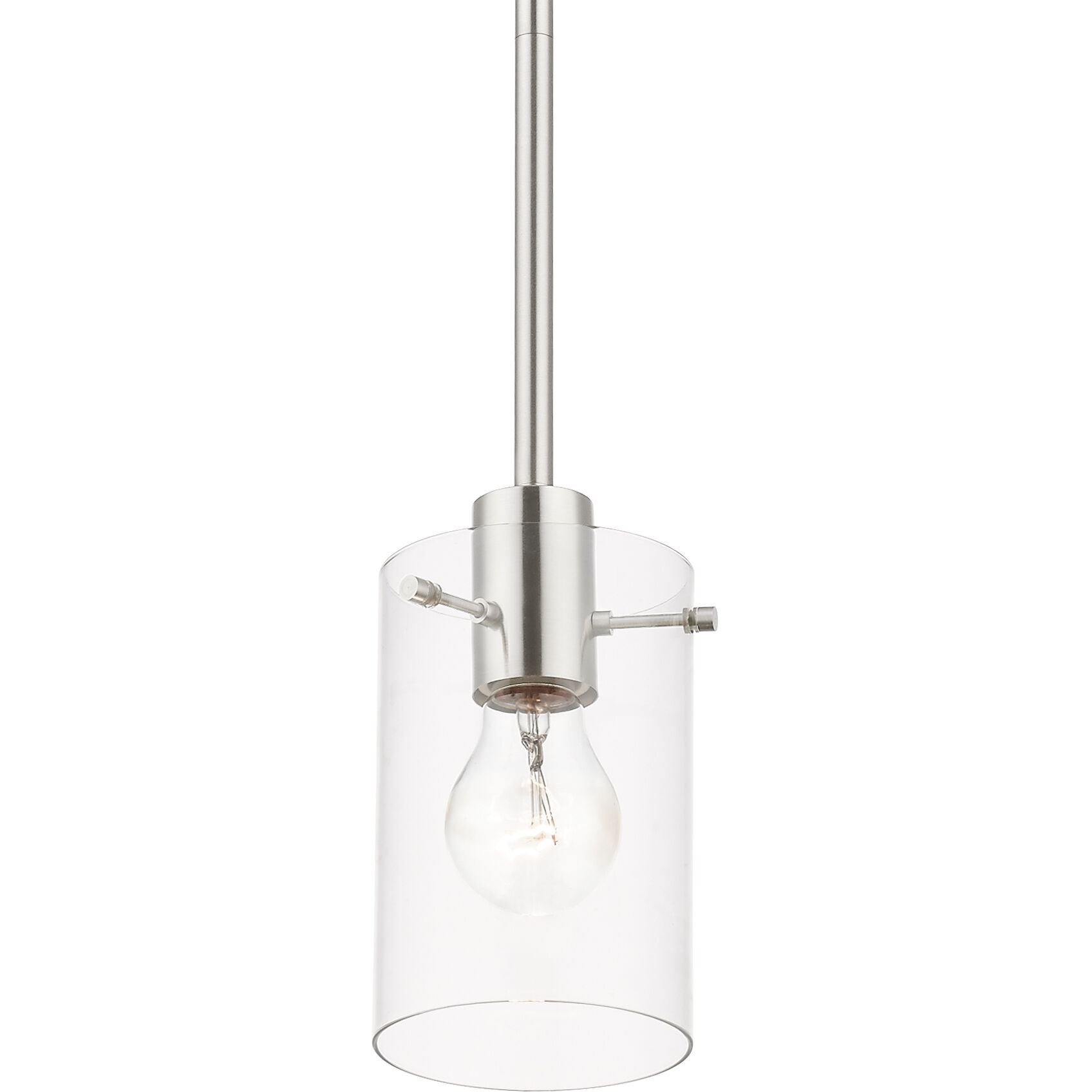 Munich 1 Light 5 inch Brushed Nickel Single Pendant Ceiling Light, Single