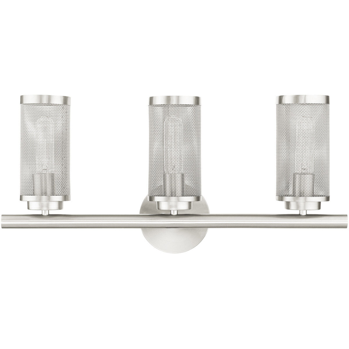 Industro 3 Light 24 inch Brushed Nickel Vanity Sconce Wall Light