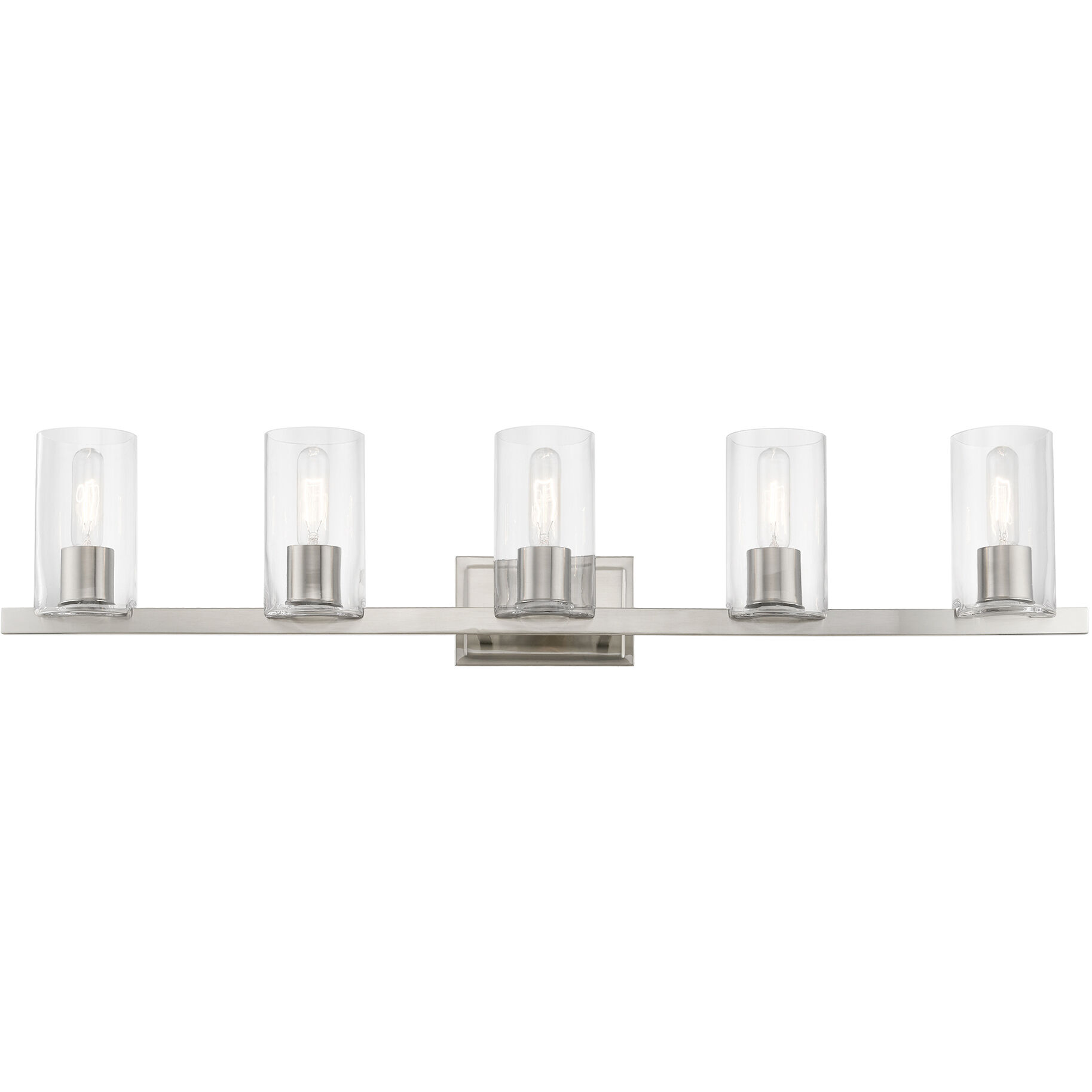Clarion 5 Light 42 inch Brushed Nickel Vanity Sconce Wall Light