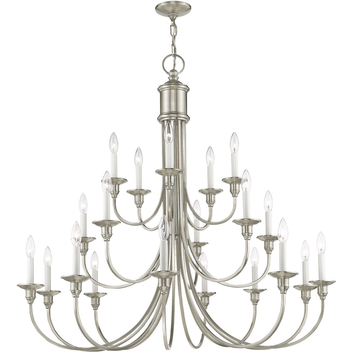Cranford 20 Light 42 inch Brushed Nickel Foyer Chandelier Ceiling Light