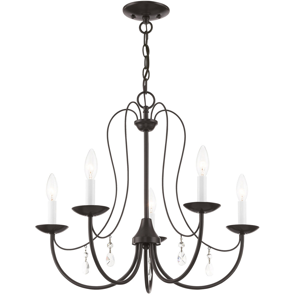 Mirabella 5 Light 24 inch English Bronze Chandelier Ceiling Light