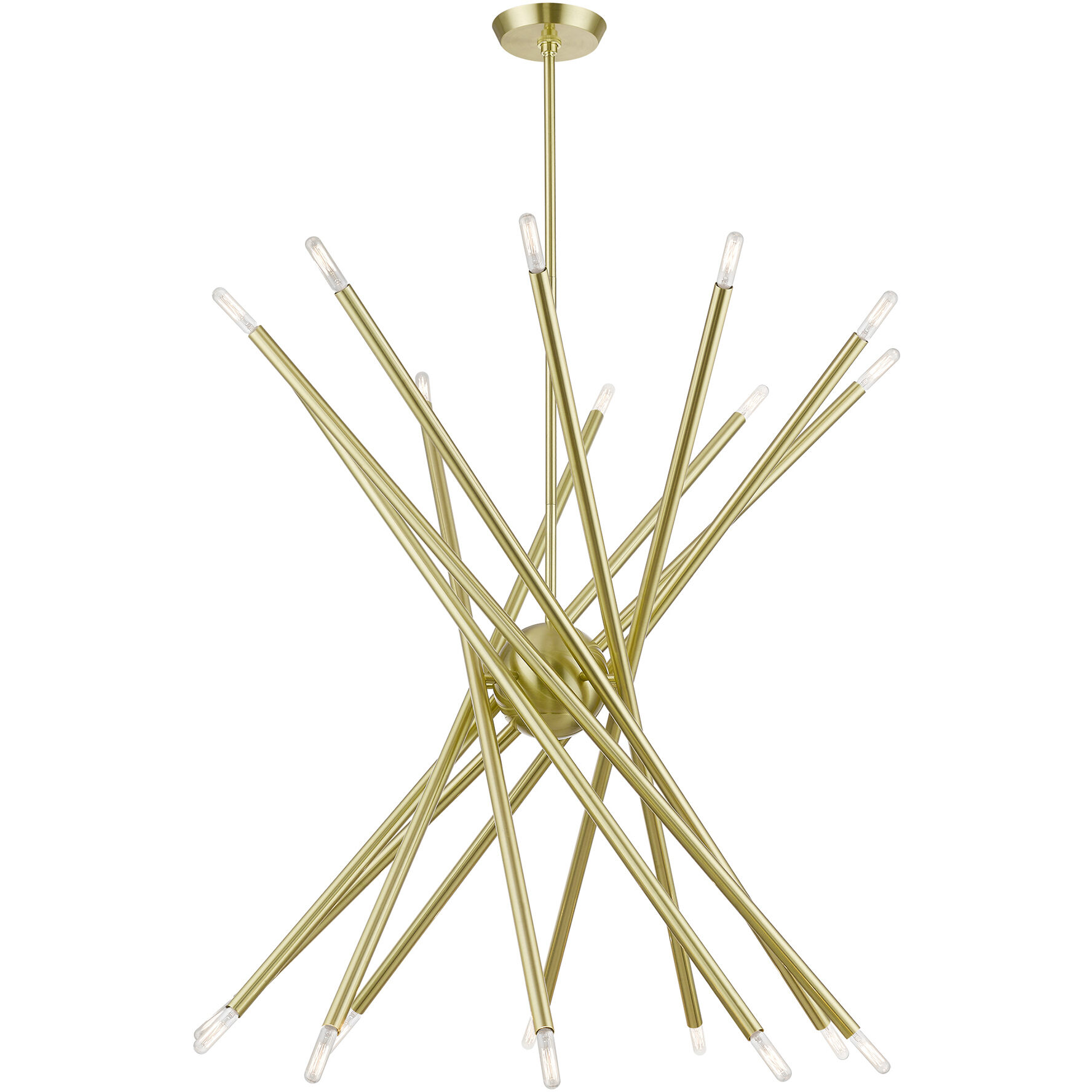 Soho 20 Light 38 inch Satin Brass Chandelier Ceiling Light, Large