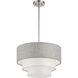 Brookmeade 3 Light 18 inch Brushed Nickel Pendant Chandelier Ceiling Light