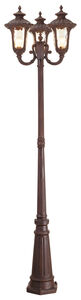 Oxford 3 Light 87 inch Imperial Bronze Outdoor 3 Head Post