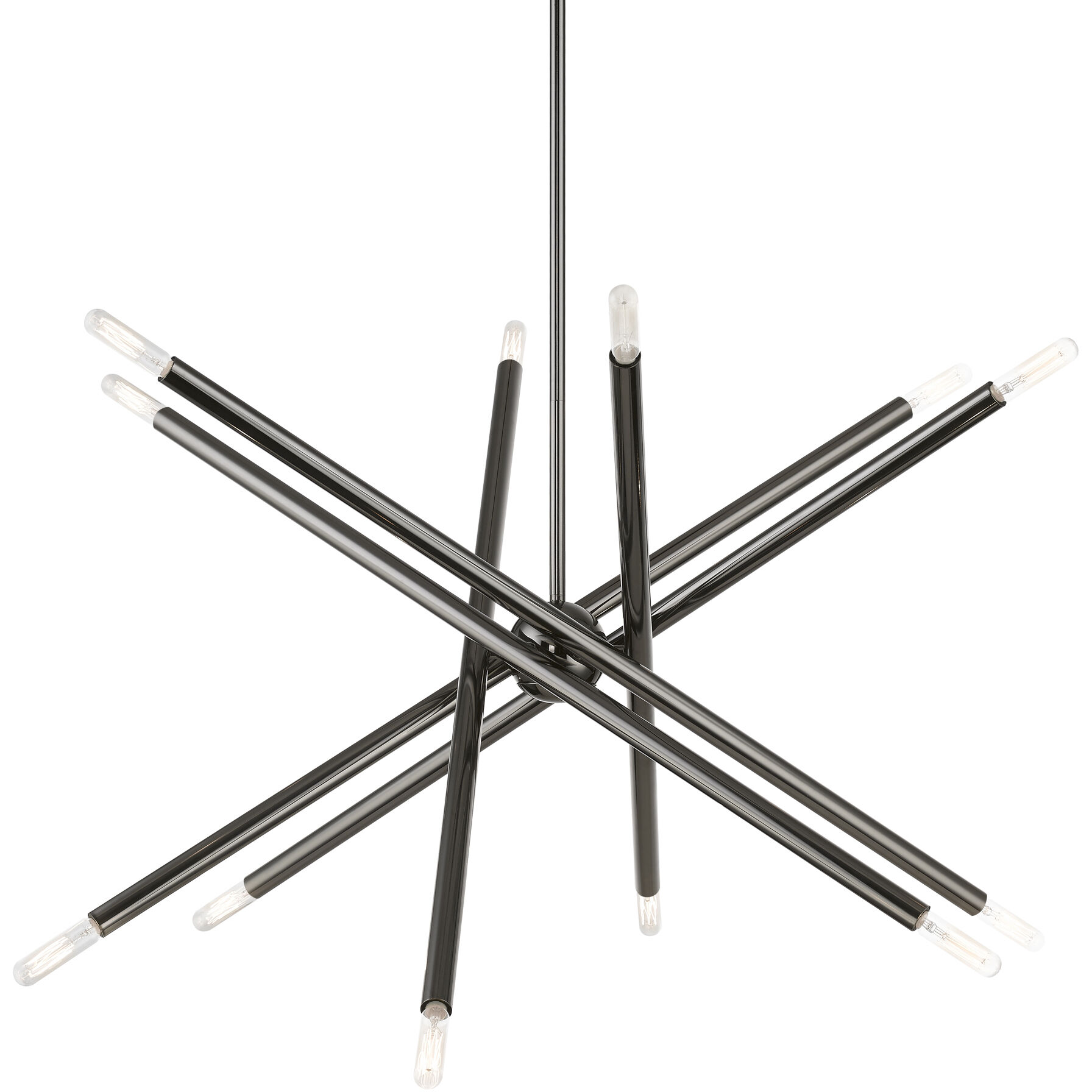 Soho 12 Light 28 inch Black Chrome Chandelier Ceiling Light