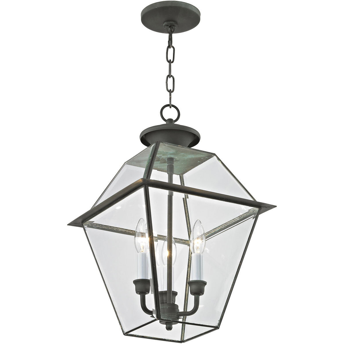 Westover 3 Light 12 inch Charcoal Outdoor Pendant Lantern