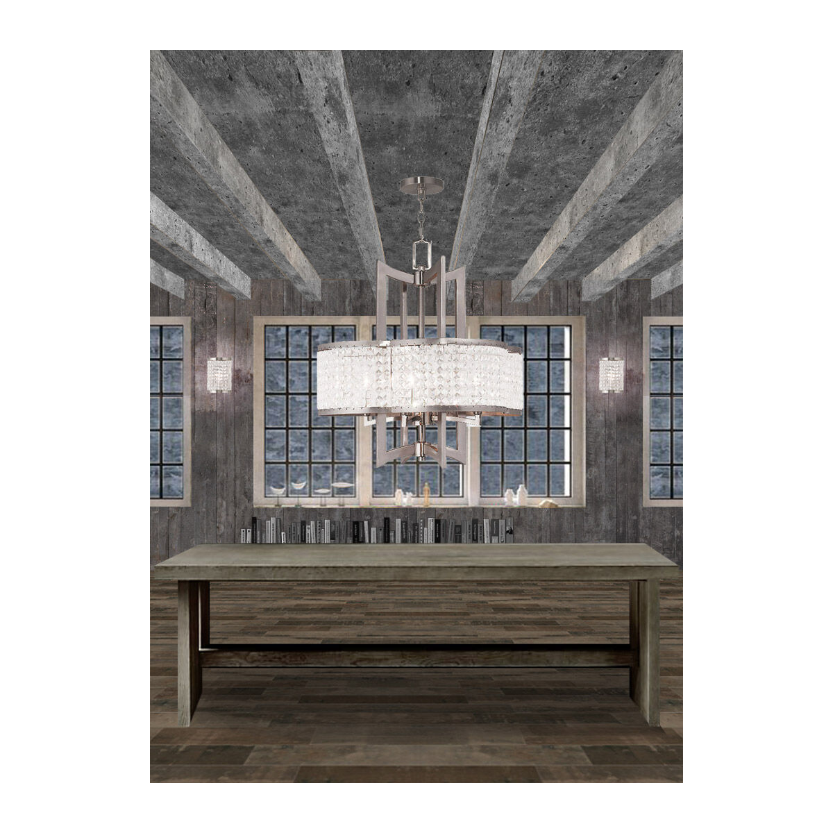 Grammercy 4 Light 22 inch Brushed Nickel Chandelier Ceiling Light