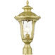 Oxford 1 Light 19 inch Soft Gold Outdoor Post Top Lantern, Medium