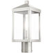Nyack 1 Light 15 inch Brushed Nickel Outdoor Post Top Lantern