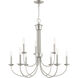 Estate 9 Light 30 inch Brushed Nickel Chandelier Ceiling Light
