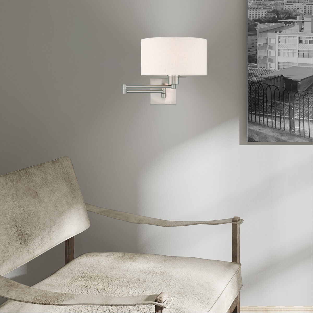 Allison 24 inch 100.00 watt Brushed Nickel Swing Arm Wall Lamp Wall Light