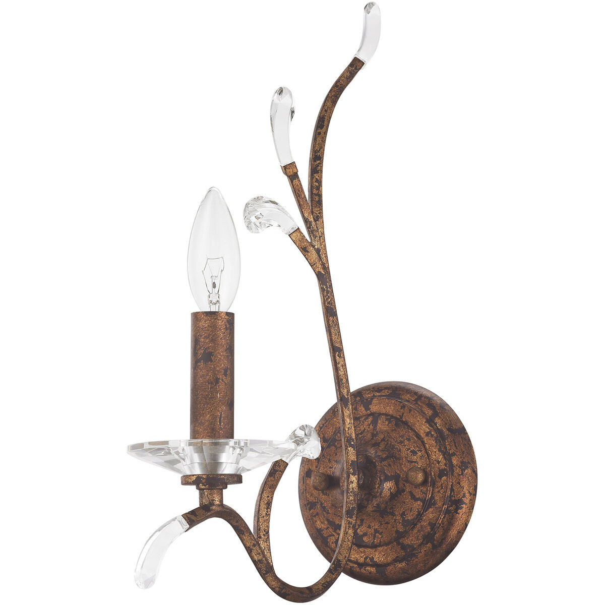 Serafina 1 Light 5 inch Hand Applied Venetian Golden Bronze Wall Sconce Wall Light