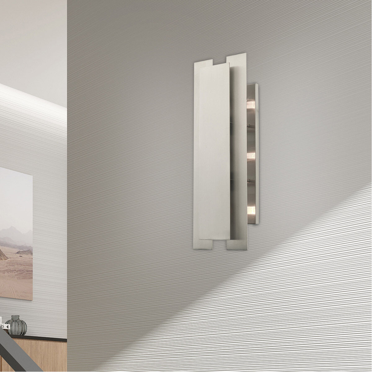 Varick 3 Light 8 inch Brushed Nickel Bath Vanity Wall Light