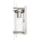 Utrecht 1 Light 14 inch Brushed Nickel Accents Outdoor Wall Lantern